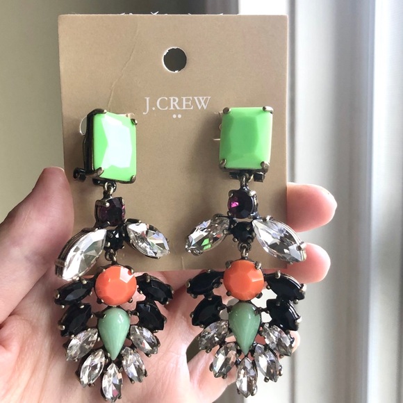 JCrew Square Neon Drop Earrings - Picture 2 of 3